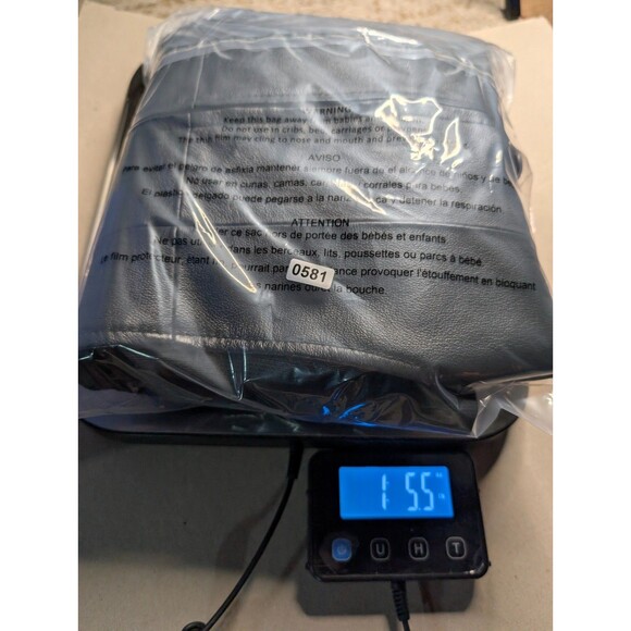 Coldwater Creek Jacket Women's M Black Leather Wool Ribbed Full Zip Pockets - Picture 7 of 7